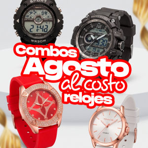COMBO DE RELOJES - AGOSTO AL COSTO